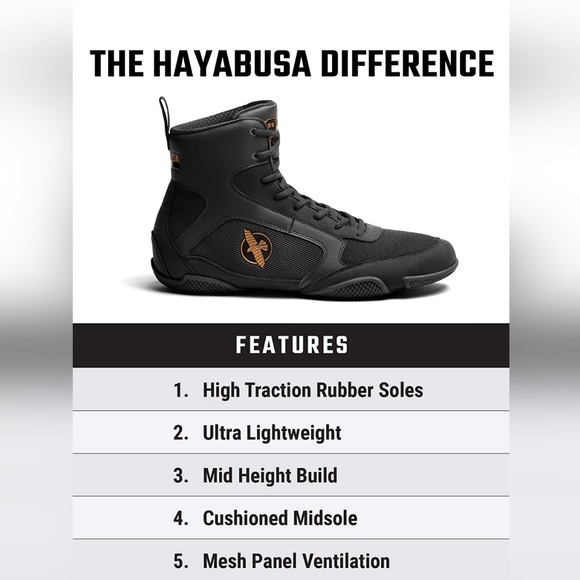 Hayabusa Pro Boxing Shoe for Men & Women - Picture 6 of 6